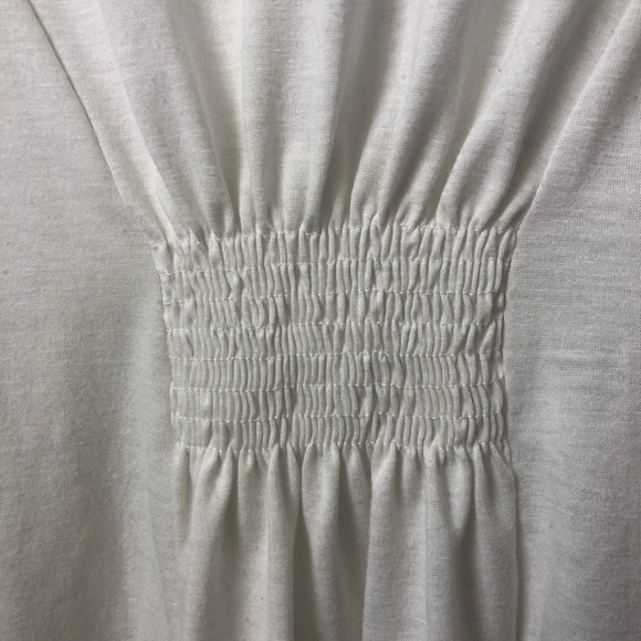 Sheer White Button Down Blouse w/ Studded Collar - Picture 8 of 9